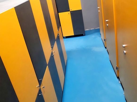 Two Covered Locker Cabinets