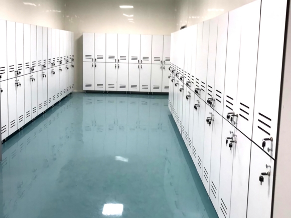 Two Covered Locker Cabinets